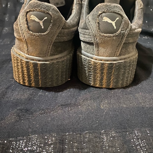 Puma women’s gun metal velvet grey platform Fenty by Rihanna - Picture 7 of 16